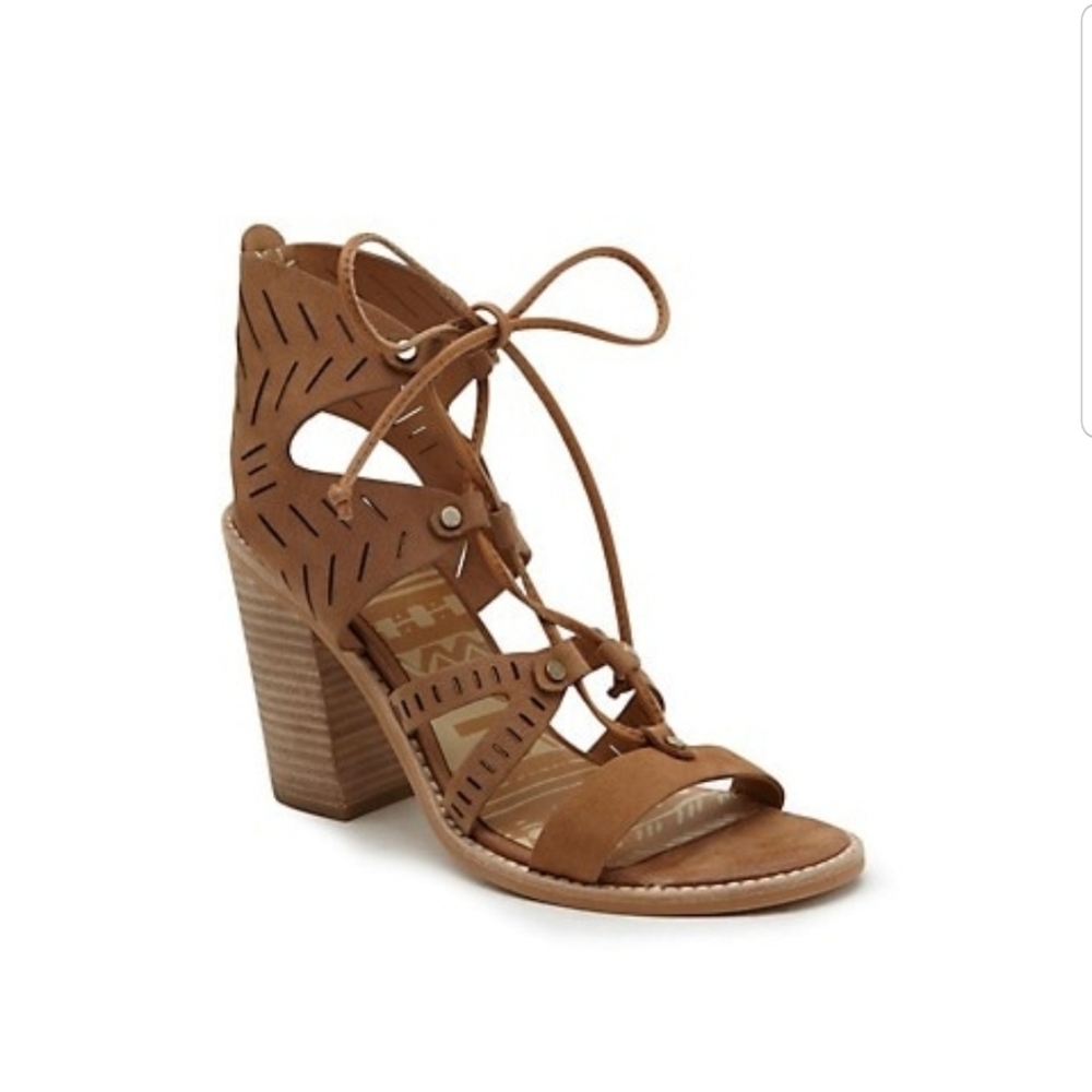 Dolce Vita Luci Leather Cutout Ghillie Lace Sandal